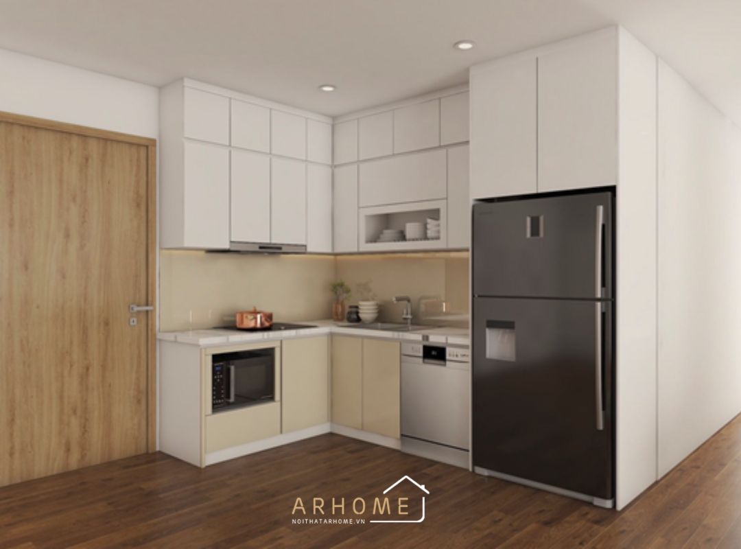 Chiều cao tủ bếp có máy rửa bát da năng