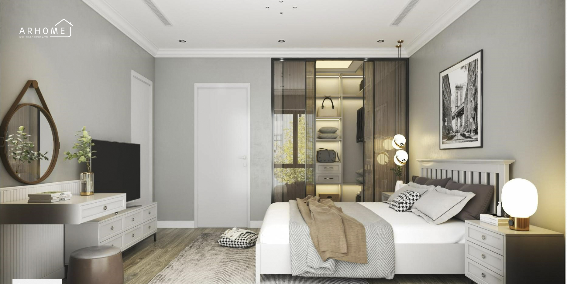 Giường ngủ êm phong cách đương đại