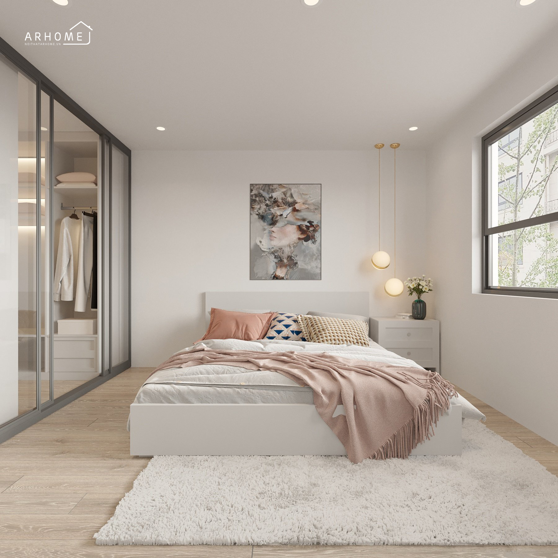 Không nên kê giường ngủ sát dưới cửa sổ