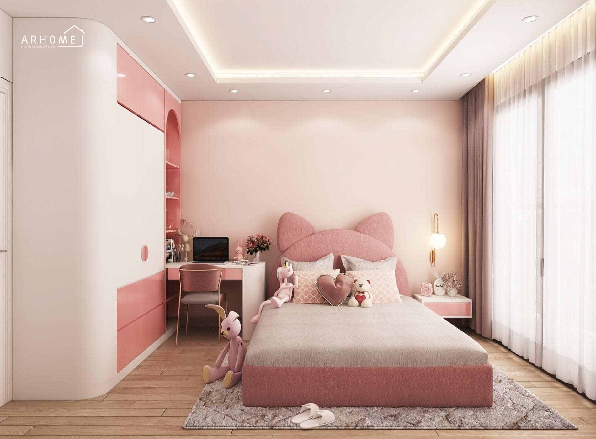 Giường ngủ êm cho trẻ thiết kế đơn giản