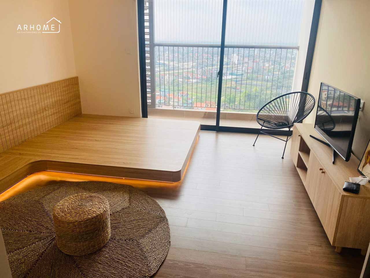 Thiết kế giường ngủ dạng bệt phong cách Nhật Bản