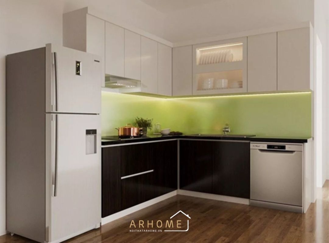 Tủ bếp có máy rửa bát siêu thông minh