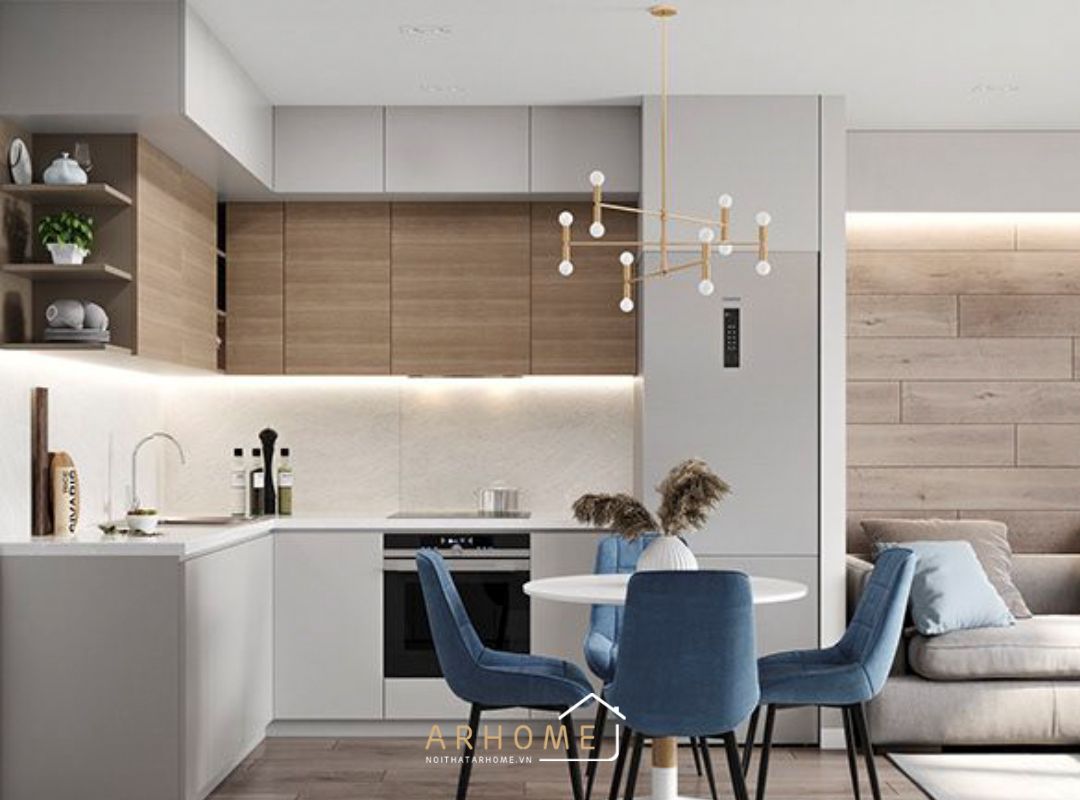 Hệ tủ bếp thông minh cho không gian rộng