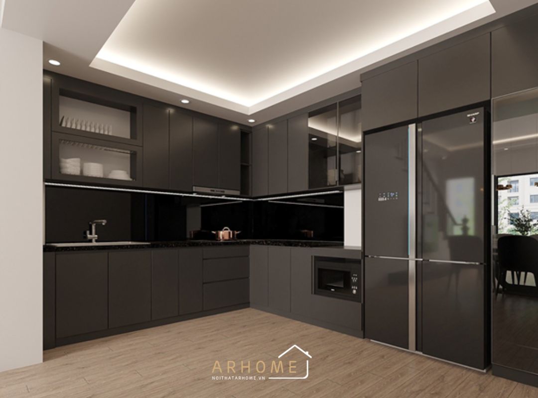 Tủ bếp với các màu sắc ấn tượng